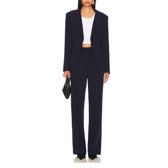 Favorite Daughter Pants - Anthropologie Favorite Daughter Pants Blue Tailored Preppy Wide Leg Sz 12 NWT
